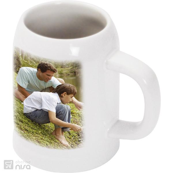 Pivní půllitr soudek s vlastním POTISKEM0