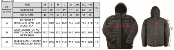 Zimní bunda Unisex Black Compass1