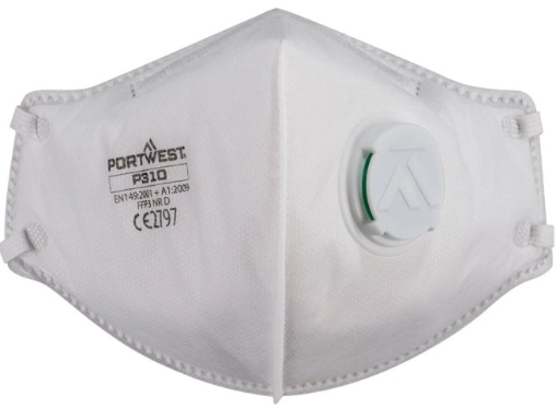 PORTWEST FFP3 Dolomite skládací respirátor s ventilkem (balení 3 ks)0