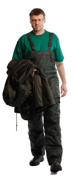 Zateplené kalhoty TITAN zelená1