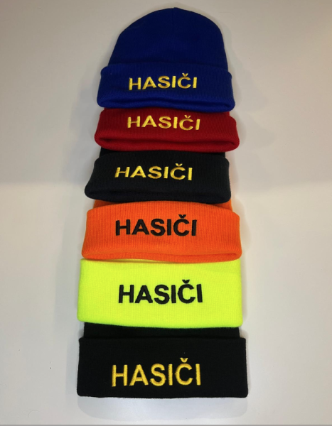 Zimní čepice s výšivkou Hasiči0