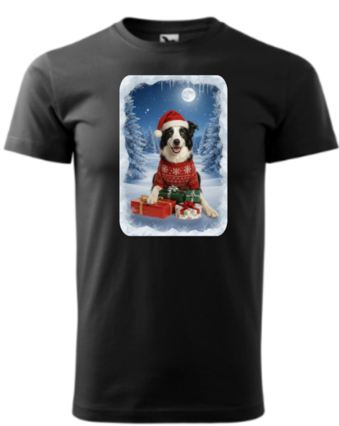 Vánoční tričko s Border kolií4