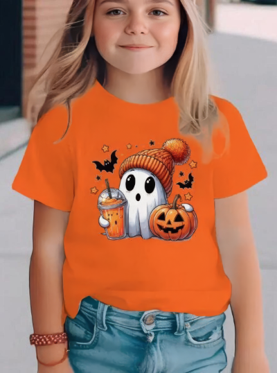 Dětské tričko Hallowen duch s čepicí1