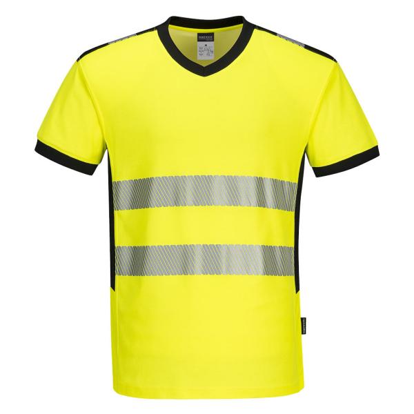 Tričko PW3 Hi -Vis s výstřihem do V1