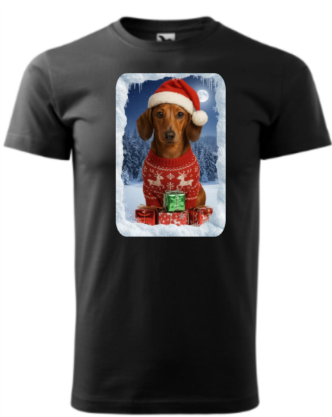 Vánoční tričko s jezevčíkem4