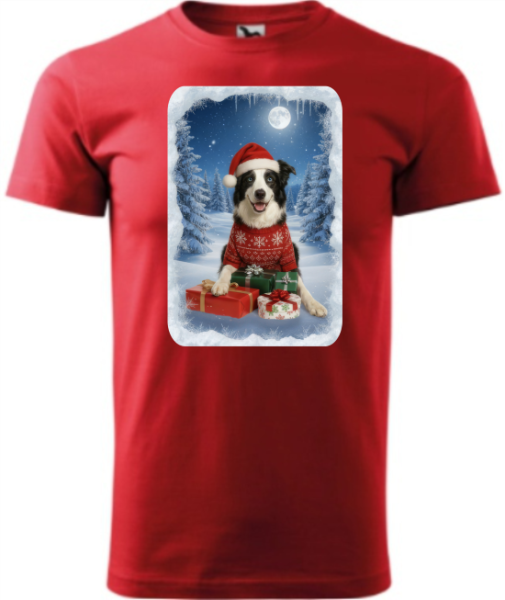 Vánoční tričko s Border kolií5
