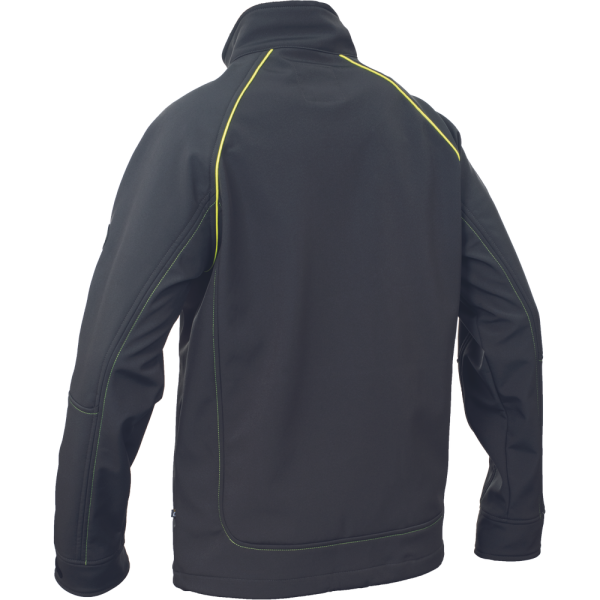 SHELDON softshell bunda antracit/žlutá3