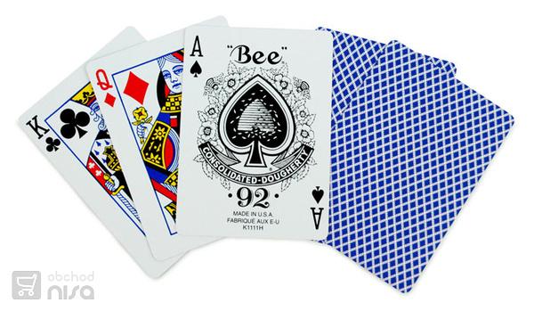 Pokerové karty BEE modré V1