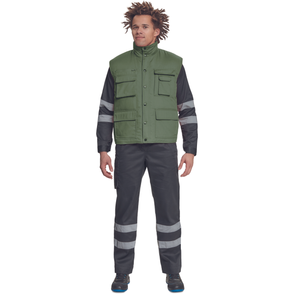 Pracovní vesta zateplená TRITON zelená1