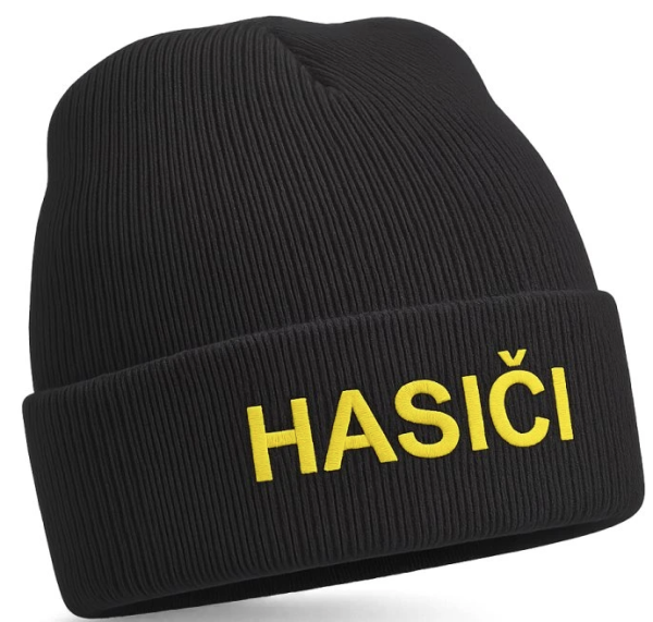 Zimní čepice s výšivkou Hasiči1