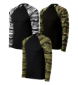 Maskáčové tričko unisex CAMOUFLAGE LS1