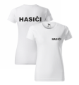 Bílé dámské triko pro hasiče0