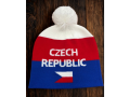 Zimní pletená čepice Czech Republic s bambulí0