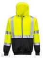 Dvoubarevná Hi-Vis mikina s kapucí1