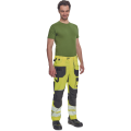 Pracovní reflexní HV kalhoty SHELDON žluté0