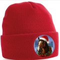 Zimní čepice Vánoční kůň3