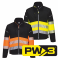 Softshellová bunda PW3 Hi -Vis Třída 10
