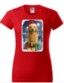 Vánoční tričko se Zlatým retrívrem dámské5